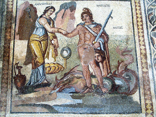 Римская мозаика из Газиантипа. Персей и Андромеда