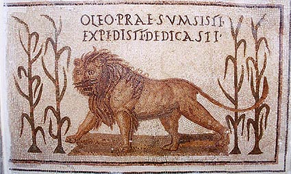 Римская мозаика из музея Бардо. Лев