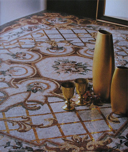 Мозаика Sicis - интерьер с напольным мозаичным ковром