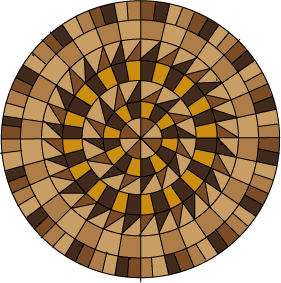 Геометрия мозаичной розетки. Зубчатое колесо